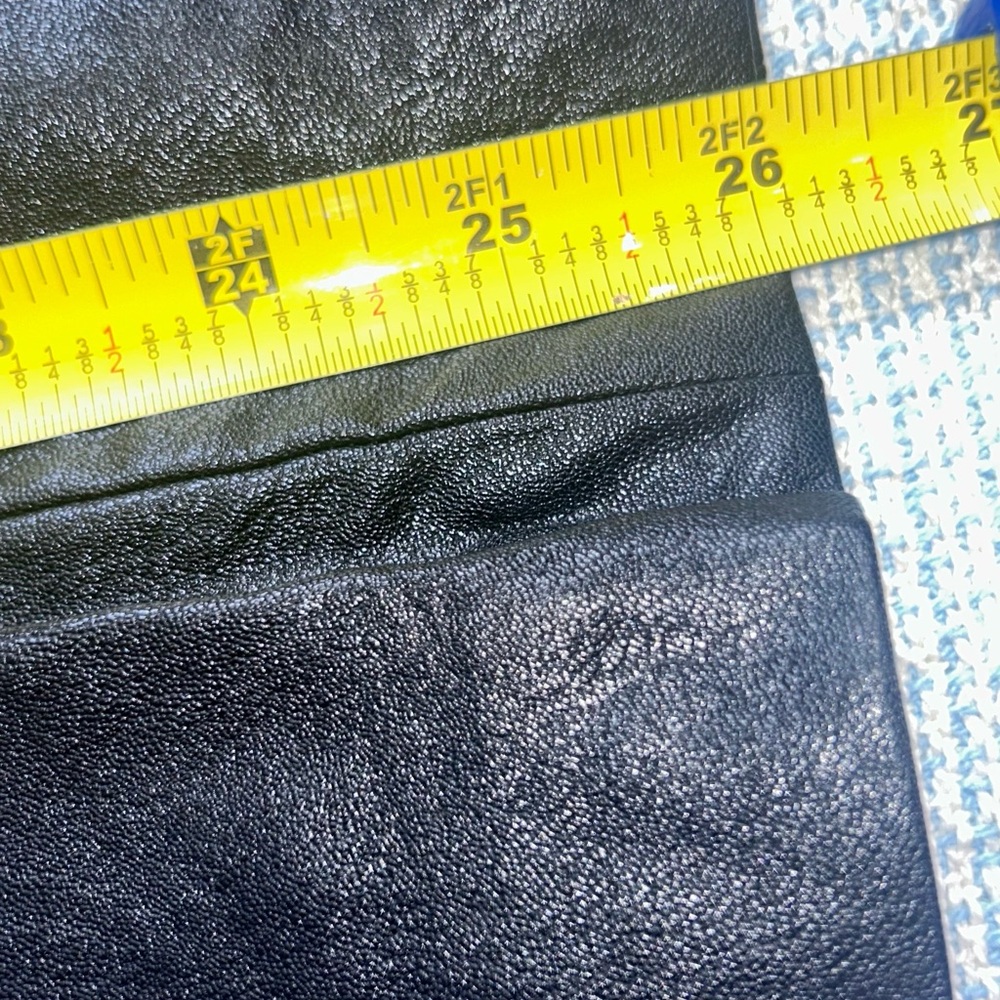 Womens Amanda Uprichard Faux Leather cropped Pants black NWT sz SM inseam 26” - Picture 12 of 13
